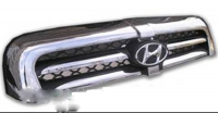 Решетка радиатора хромированная Hyundai (хендай) Santa Fe (санта фе) (2010-2012) ― PEARPLUS.ru