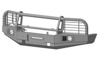 Передний силовой бампер с площадкой лебёдки. Mitsubishi (митсубиси) Pajero (паджеро) 2 (1992-2000) 
