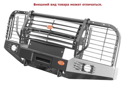 Передний силовой бампер с лебёдкой и другим оборудованием УАЗ Hunter (2003 по наст.) ― PEARPLUS.ru