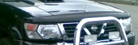 Дефлектор капота тёмный Nissan (ниссан) Patrol (1997-2004) 
