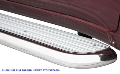 Пороги с площадкой d=60 мм для Chevrolet (Шевроле) Niva 2009- ― PEARPLUS.ru