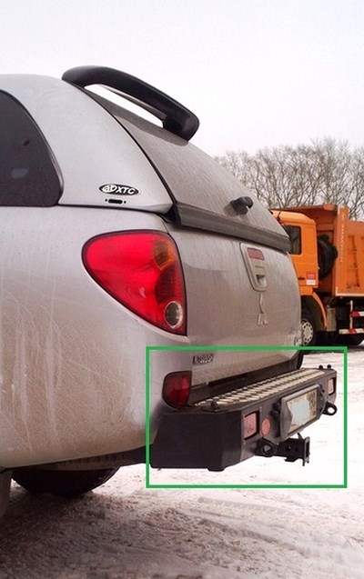 Задний силовой бампер с калиткой для запасного колеса Toyota (тойота) HiLUX (хайлюкс) (2011 по наст.) SKU:195059qe ― PEARPLUS.ru