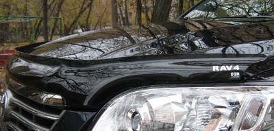 Дефлектор капота тёмный (для автомобиля с короткой базой) Toyota (тойота) RAV4 (рав 4) (2006-2012) SKU:168036qw ― PEARPLUS.ru