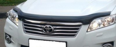 Дефлектор капота тёмный (для автомобиля с короткой базой) Toyota (тойота) RAV4 (рав 4) (2006-2012) ― PEARPLUS.ru