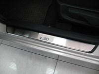 Накладки на пороги Hyundai (хендай) i30 (2007-2011) серия 08 (нержавеющая сталь) 