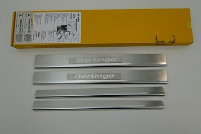 Накладки на пороги Citroen Berlingo II (2008- )/Peugeot Partner II (2008- ) серия 08 (нержавеющая сталь)