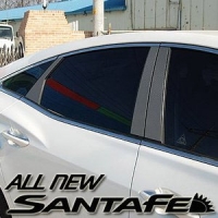 Молдинг боковых стоек (карбон)  Hyundai Santa Fe (2012 по наст.) 