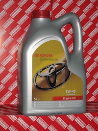 Моторное масло TOYOTA Engine Oil Synthetic SAE 5W-40 (5л) 