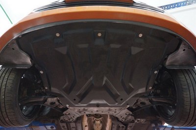 Защита картера Hyundai (хендай) Veloster (V-1, 6 АКПП, 2012-) + КПП ― PEARPLUS.ru