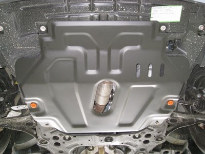 Защита картера Chevrolet Aveo (Шевроле Авео) T300,V-все (2012) + КПП штамп.