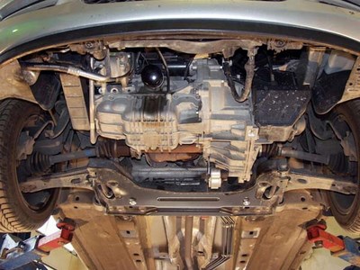 Защита картера Mazda (Мазда) 2, V-1,3; 1,4; 1,6 (2003-2007) + КПП