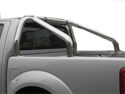 Конструкция рамная в кузов из 2-х нержавеющих полированных труб ф76мм (Турция) Nissan (ниссан) Navara (навара) 4 двери (кузов 1500x1500mm) ― PEARPLUS.ru
