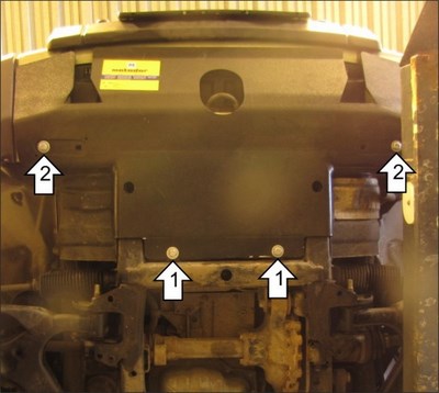 Стальная защита радиатора и рулевых тяг толщиной 3 мм Land Rover Discovery 3 2.7 джип,  полный,   TD,  (2005-2009)