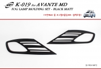 Молдинги противотуманных фар чёрный матовый   Hyundai Elantra (2011 по наст.) 