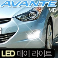 Установочный комплект светодиодных рамок в фары дневного света LED (2шт) Hyundai Elantra (2011-2013)