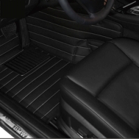 Коврики салона 4D стерео из кожи (чёрный или коричневый цвет) Hyundai Santa Fe (2012 по наст.)