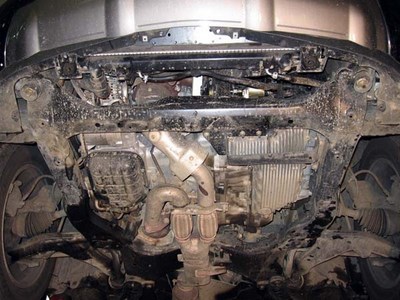 Защита картера Nissan (ниссан) Murano (мурано) 4WD, V-3, 5 (2002-2008)  (на бампер) +КПП SKU:223597qw ― PEARPLUS.ru