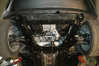 Защита картера Nissan (ниссан) Juke (жук) V-1.6 (2011-) + КПП ― PEARPLUS.ru