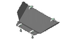 Стальная защита раздаточной коробки толщиной 3 мм Hummer (хаммер) H3 3.7 GMT345,  джип,  полный,  бензин,  (2007-2014) 