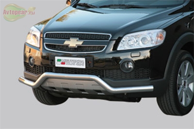Защита бампера передняя.  Chevrolet (Шевроле) 	 Captiva (каптива) (2007-2010) 