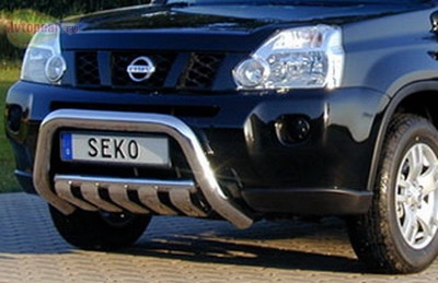 Защита бампера передняя (дуга) 76мм Nissan (ниссан) X-Trail (2007-2010) 