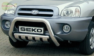 Защита бампера передняя нижний брус Hyundai (хендай) Santa Fe (санта фе) ТаГАЗ (2006 по наст.) 