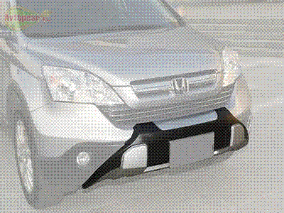   Защита бампера передняя + молдинги на противотуманные фары хром  Honda (хонда) CR-V (2007-2010) 