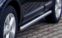 Боковые подножки (пороги) 76мм Nissan Qashqai (2007-2010)