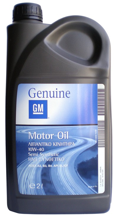 Моторное масло GM Motor Oil Semi Synthetic SAE 10W-40 (2л) ― PEARPLUS.ru