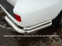 Защита задняя (уголки двойные) 76, 1/42, 4 на Toyota (тойота) Land Cruiser (круизер) (ленд крузер) J200 2012 по наст.