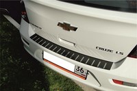 Накладки на задний бампер с загибом Chevrolet (Шевроле) Cruze (круз) 4d (2008-2012) серия 30