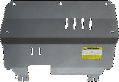 Алюминиевая защита двигателя и КПП толщиной 5 мм Skoda Fabia  1.2аналог защиты 02308,  передний,   бензин,  МКПП,  (2007-2014)