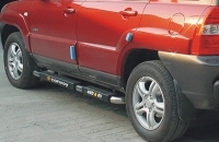     Боковые подножки (пороги) нерж сталь  Hyundai (хендай) Santa Fe (санта фе) (2006-2010) ― PEARPLUS.ru