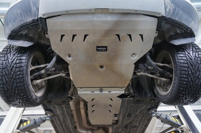 Защита картера BMW X3 V-2,0TD;2,8; 3,0TD (2011-) + КПП 2 части