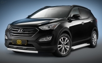 Боковые пороги   Hyundai Santa Fe (2012 по наст.)     