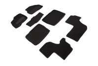 3D коврики для Ford (Форд) Explorer V 2010-2015 (широкая площадка под левую ногу) [Черный]