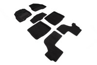 3D коврики для Ford (Форд) EXPLORER V 3, 5 SPORT 2010-2015 (узкая площадка под левую ногу) [Черный]