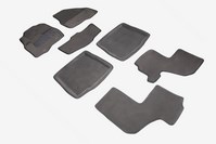 3D коврики для Ford (Форд) EXPLORER V 3, 5 SPORT 2010-2015 (узкая площадка под левую ногу) [Серый]