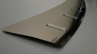 Накладка на задний бампер с загибом, Зеркальная,  (2011-) , к-кт 1шт (NEW) CHEVROLET AVEO III 4D
