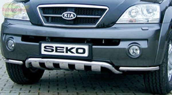 Защита бампера передняя уголки Kia (киа) Sorento  (2002-2006) 
