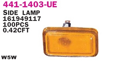 ПОВТОРИТЕЛЬ ПОВОРОТА НА КРЫЛЕ ЛЕВЫЙ желтый Audi 80 B3 10.86-8.91