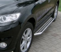 Боковые подножки(пороги) Hyundai  Santa Fe (2010-2012)