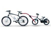 Прицепное устройство детского велосипеда к взрослому (красное) ― PEARPLUS.ru