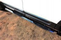 Пороги труба d63 (заглушка из нержавеющей стали под углом 45 градусов) Ford Explorer (2011 по наст.)