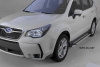 Пороги алюминиевые (Brillant) Subaru (субару) Forester (форестер) (2013-)  (серебр) 