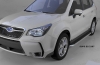 Пороги алюминиевые (Ring) Subaru (субару) Forester (форестер) (2013-) 