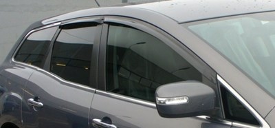 Дефлекторы боковых окон тёмные (4 шт.) Mazda (мазда) CX-7 (CX 7) (2006 по наст.) ― PEARPLUS.ru