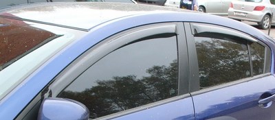 Дефлекторы боковых окон тёмные (4 шт.), для седана Mazda 3 (2009 по наст.)