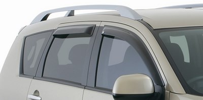 Дефлекторы боковых окон (тёмные, 4 шт.) Mitsubishi Outlander (2007-2010)