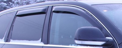 Дефлекторы боковых окон тёмные, 4 шт. Volkswagen (фольксваген) Touareg (туарег) (2003-2010) ― PEARPLUS.ru
